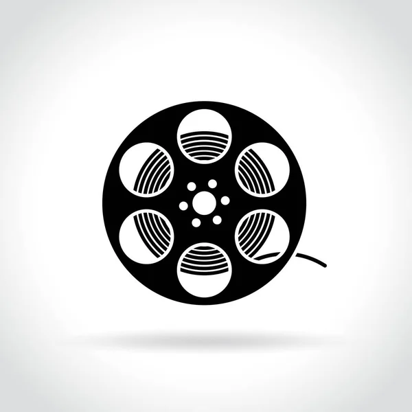 Film pictogram op witte achtergrond — Stockvector