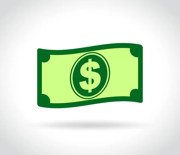 Money bill on white background — Stock Vector