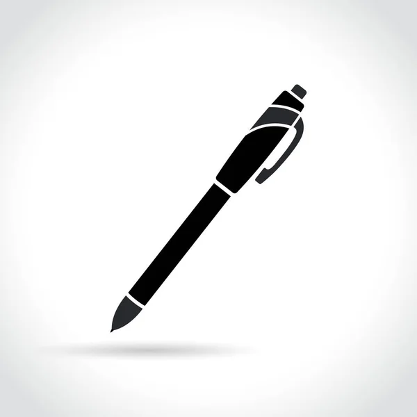 Ícone caneta no fundo branco — Vetor de Stock