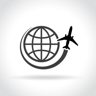 simgesi beyaz arka plan üzerinde seyahat