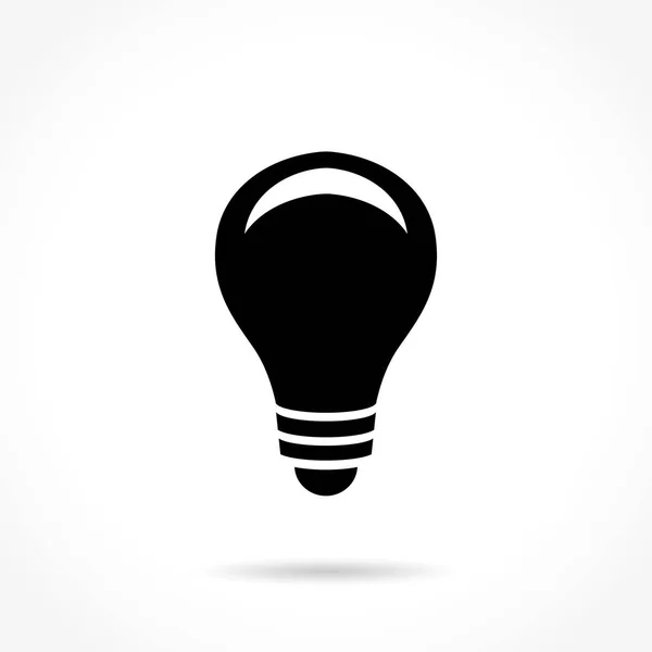 Light bulb icon on white background — Stock Vector