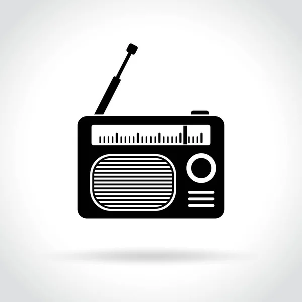 Icône radio sur fond blanc — Image vectorielle