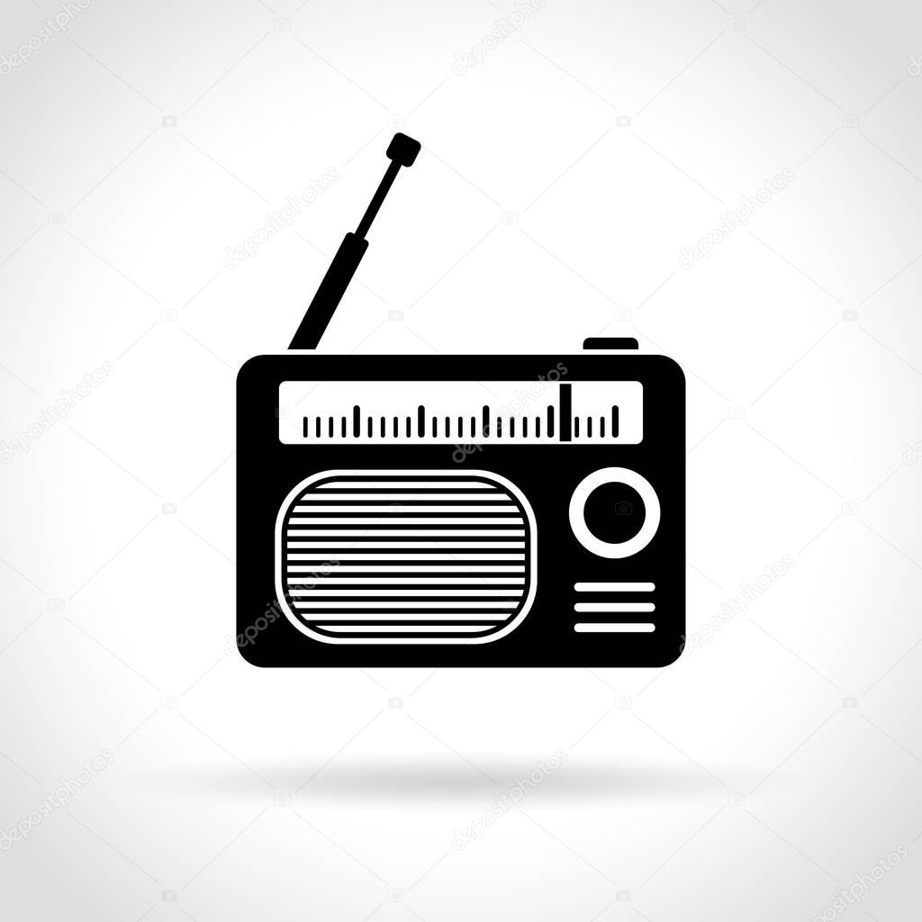 radio icon on white background