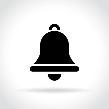 Beyaz arkaplanda çan simgesi