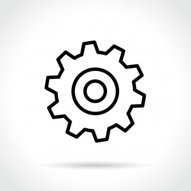 beyaz arkaplanda dişli simgesi