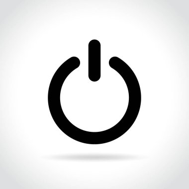 güç simgesi beyaz zemin üzerine