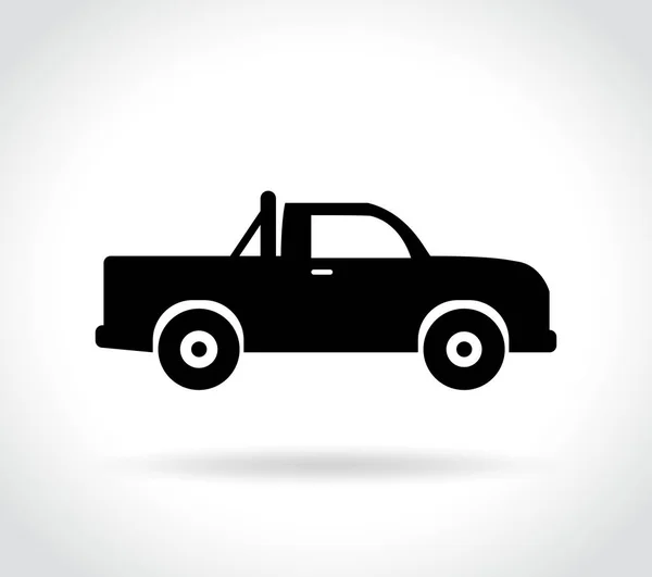 Illustration von Pick-up-Auto schwarzes Symbol — Stockvektor