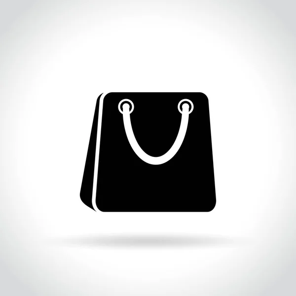 Icono de la bolsa de compras sobre fondo blanco — Vector de stock