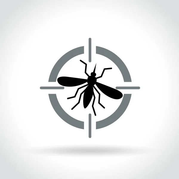 Mosquito target icon on white background — Stock Vector