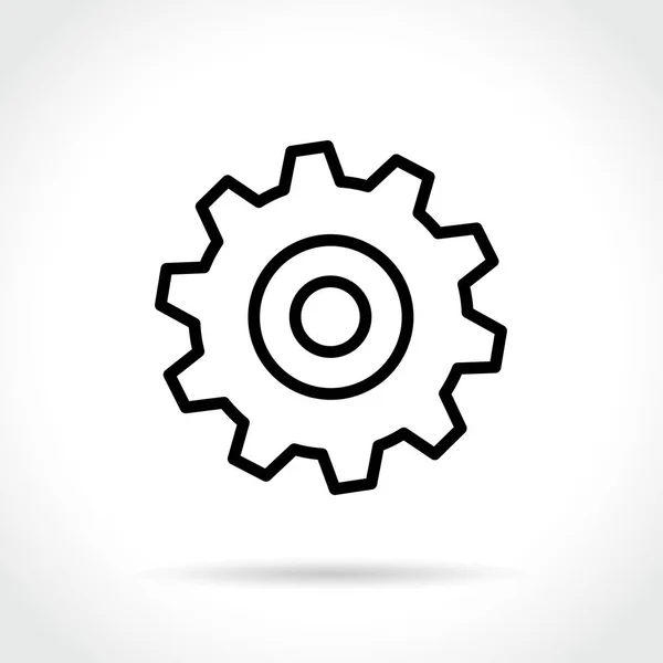 Getriebe-Symbol auf weißem Hintergrund — Stockvektor