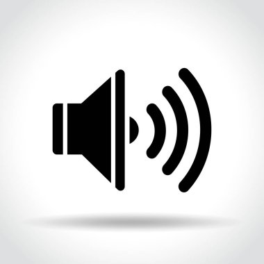 Beyaz arkaplanda ses simgesi