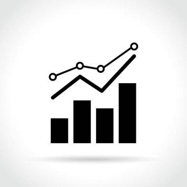 Beyaz arka plan üzerinde grafik simgesi