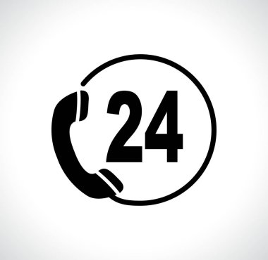 Beyaz arkaplanda telefon simgesi