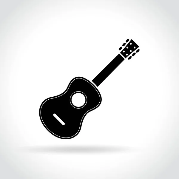Ícone de guitarra no fundo branco —  Vetores de Stock