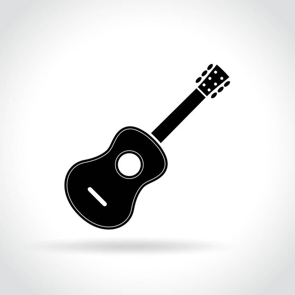 guitar icon on white background