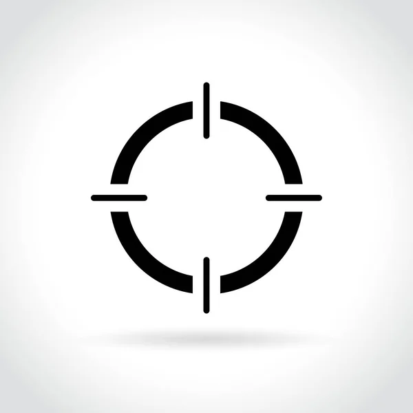 Icône cible sur fond blanc — Image vectorielle