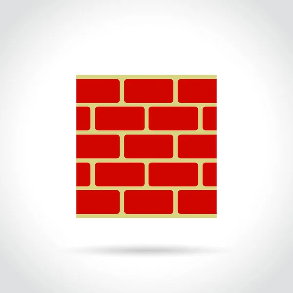 Mur rouge sur fond blanc — Image vectorielle