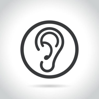 Beyaz arkaplanda kulaklık simgesi