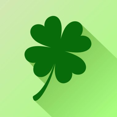 yonca düz beyaz arka plan simgesine