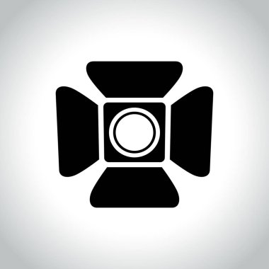 Beyaz arka plan üzerinde Spotlight simgesi