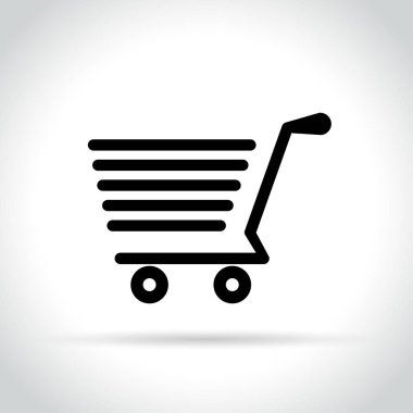 Beyaz arka plan sepeti simgesine