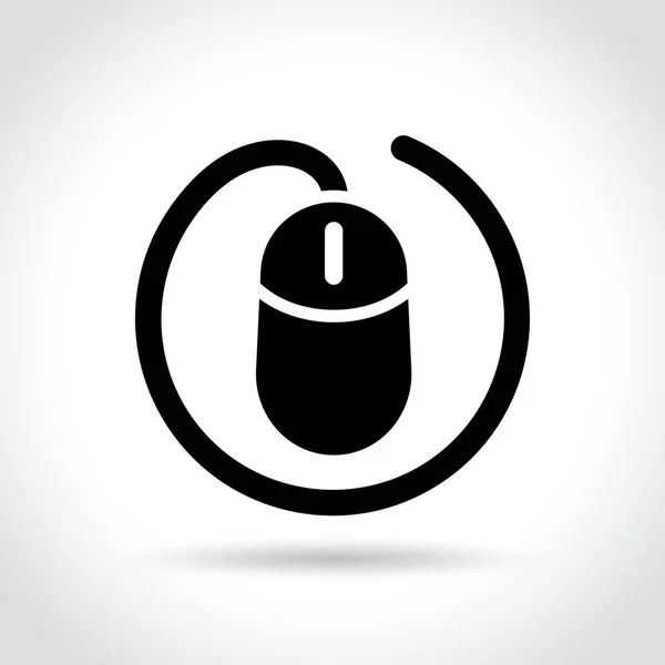 Computermaus-Symbol auf weißem Hintergrund — Stockvektor