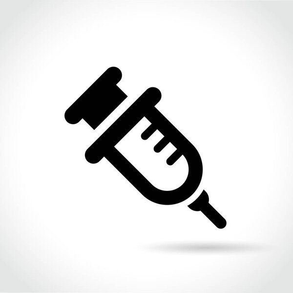 syringe icon on white background