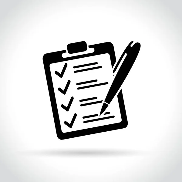 Checklist icon on white background — Stock Vector