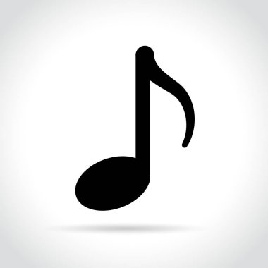 Beyaz arka planda müzik simgesi 