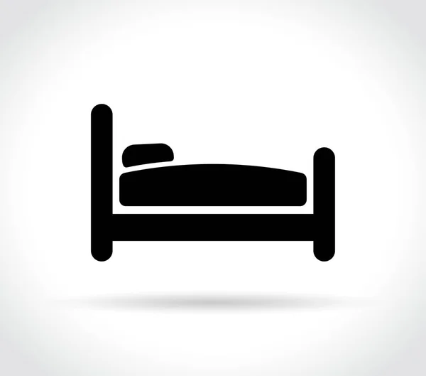 Ícone de cama no fundo branco —  Vetores de Stock