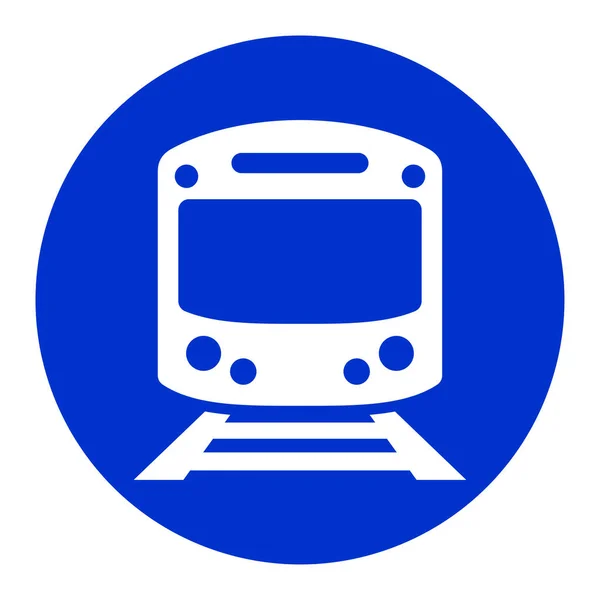 Metro ícone círculo azul — Vetor de Stock