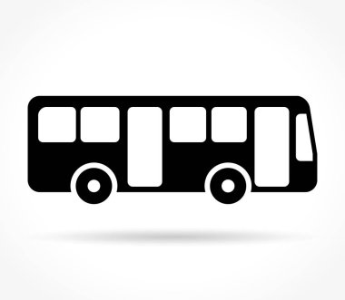 beyaz arkaplanda bus simgesi