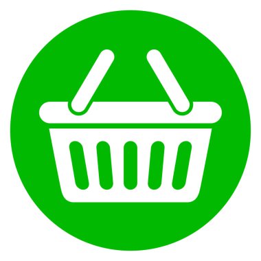 Yeşil sepet daire simgesi