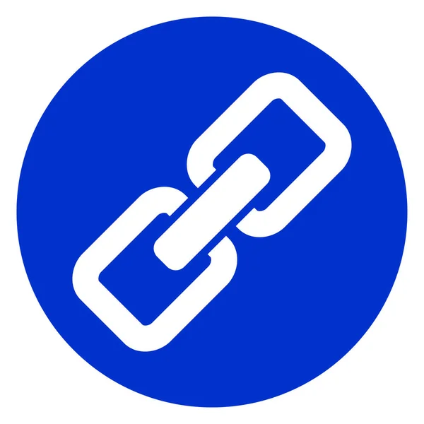 Icona della catena cerchio blu — Vettoriale Stock