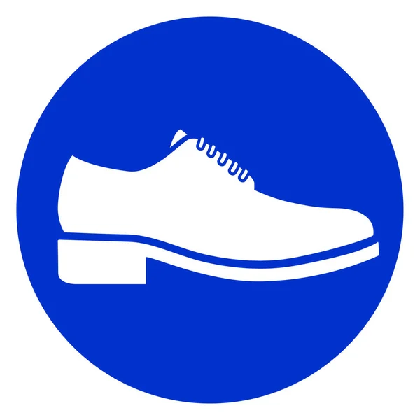 Azul círculo sapatos ícone — Vetor de Stock