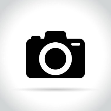 Beyaz arkaplanda kamera simgesi