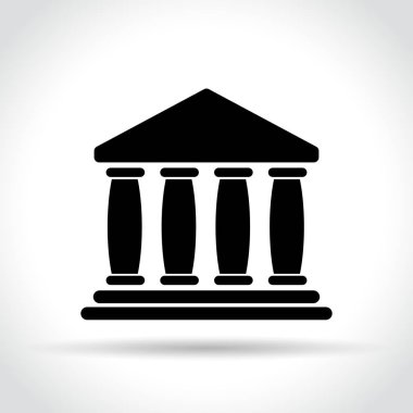 Beyaz arkaplanda bina simgesi