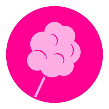 Pamuk şeker simgesi beyaz arka plan üzerinde