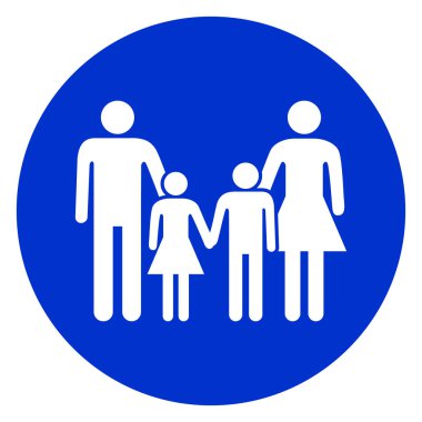 Aile mavi daire simgesi