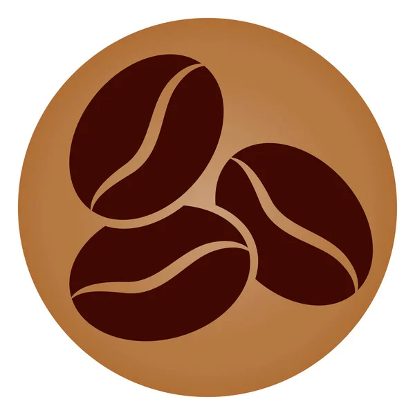 Icono del círculo de grano de café — Vector de stock