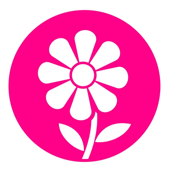 Květ růžový kruh ikona — Stockový vektor