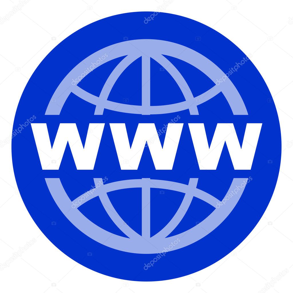 web circle blue icon