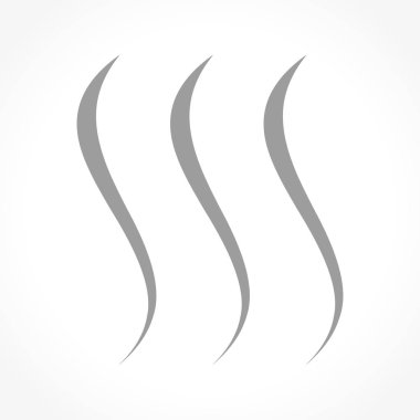 Beyaz arka plan üzerinde duman simgesi