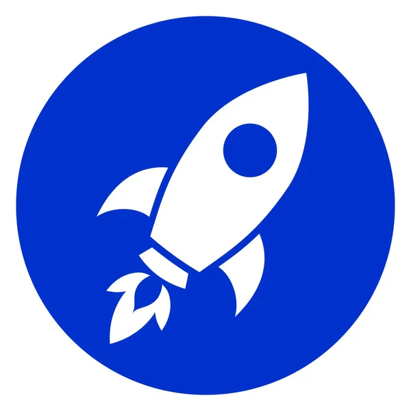 白い背景にロケットのアイコン ストックベクター C Nickylarson