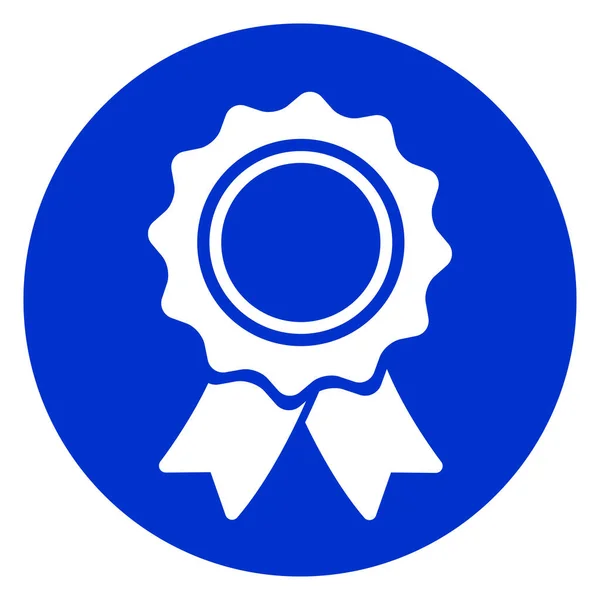 Blå cirkel medalj ikonen — Stock vektor