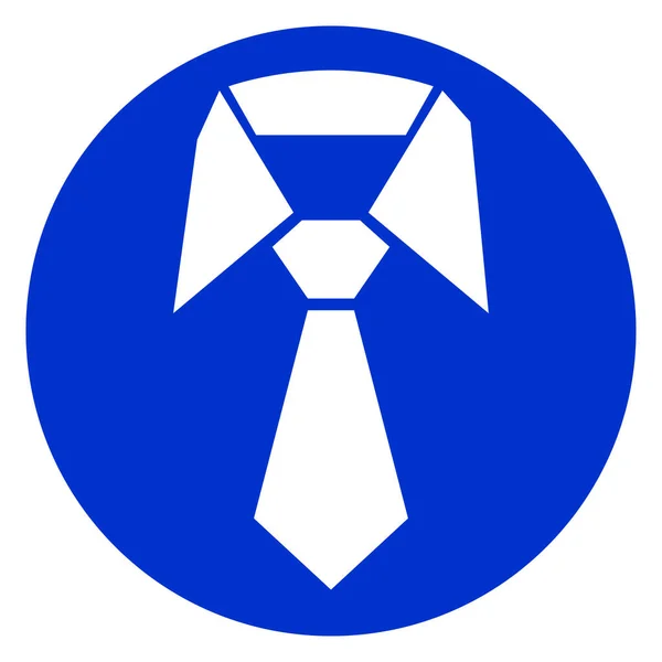Krawattenkreis blaues Symbol — Stockvektor