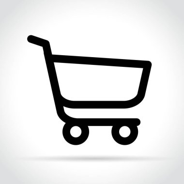 sepeti satırı simgesi beyaz arka plan üzerinde