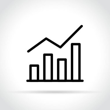 Beyaz arka plan üzerinde grafik simgesi