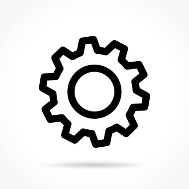 beyaz arkaplanda dişli simgesi