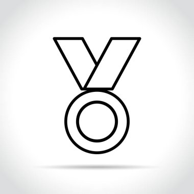 Beyaz arkaplanda madalya simgesi